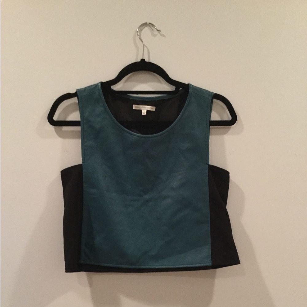 Rebecca Minkoff Leather Cropped Top